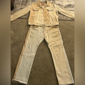 Levi denim set Jacket size Large Pants waist size 36 length 32